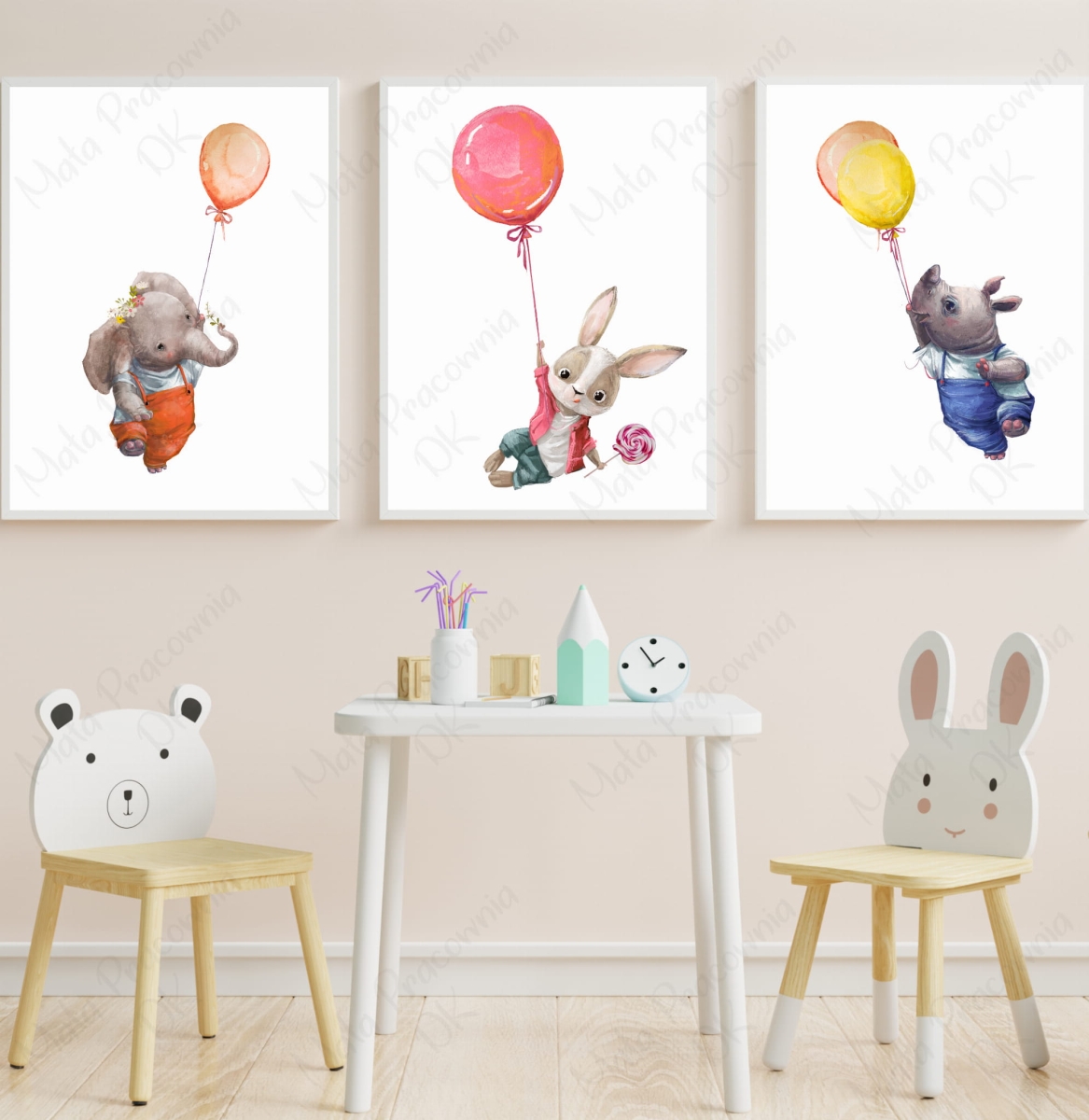 ZESTAW 3 OBRAZKI,ZAJĄCZEK,SŁONIK,BALONIKI.jpg