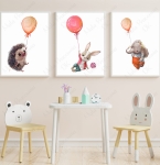 Zestaw 3 plakaty króliczek,baloniki ,jeż.jpg