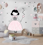 Księżniczka,królewna,gwiazdki - Naklejka na ścianę.jpg