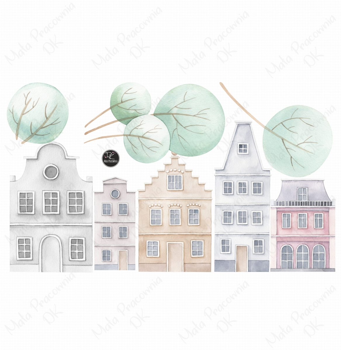 KAMIENICZKI,PASTELOWE DOMKI, DRZEWA .jpg