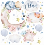 misiu na księżycu ,króliczek,lisek,gwiazdki.jpg