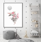 Pokój dziewczynki z plakatem króliczka – seria Balet