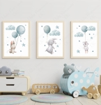 Zestaw plakatów zajączki,balony niebieskie.jpg