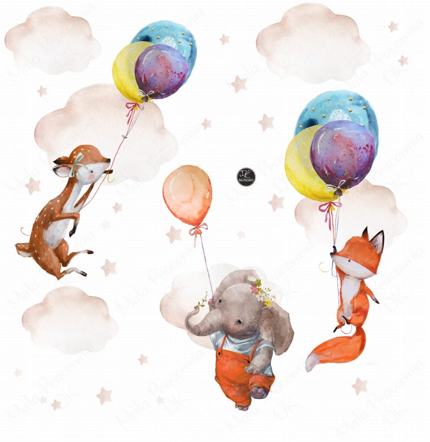 Latające zwierzęta sarenka ,słonik ,lisek .jpg