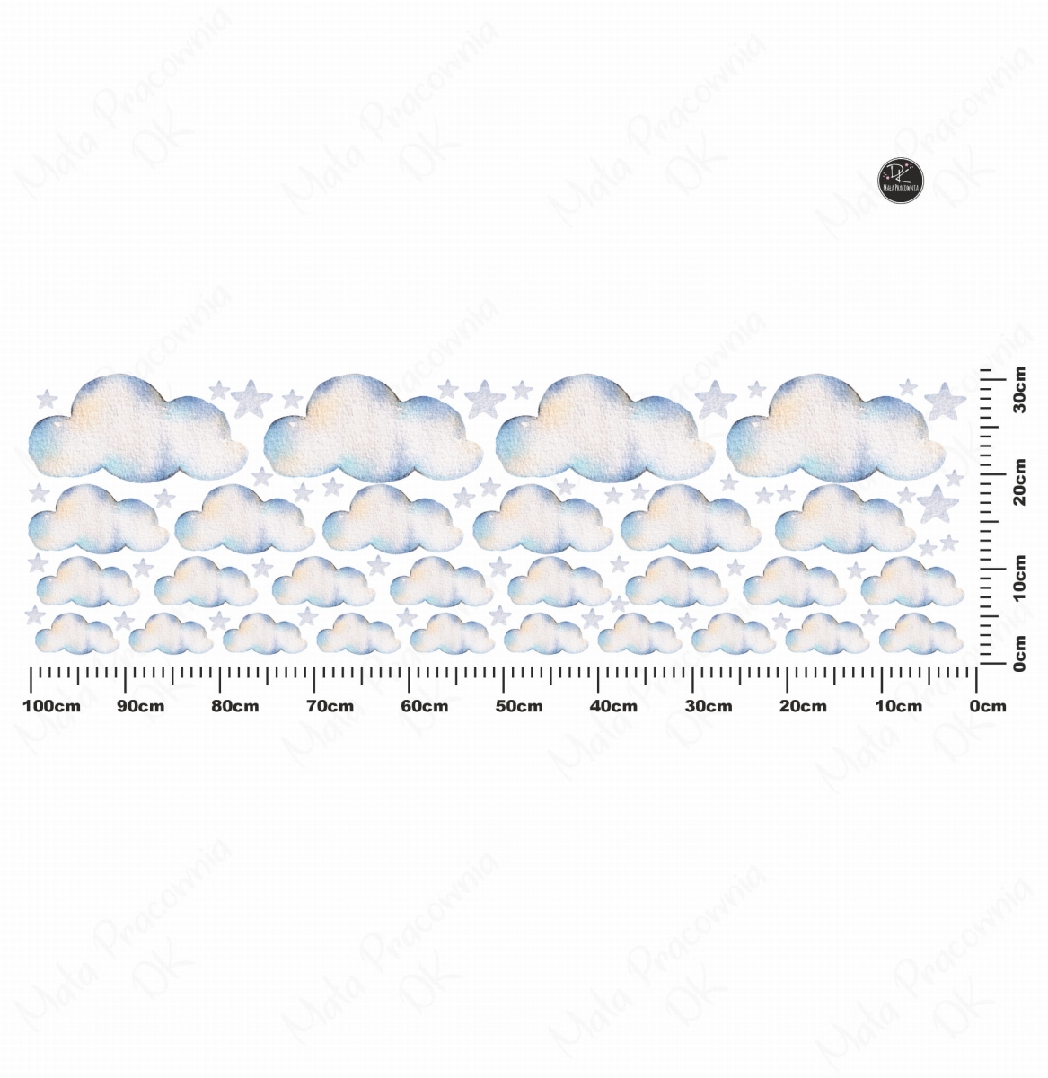 Naklejka niebieskie chmurki ,gwiazdki  wymiary  .jpg