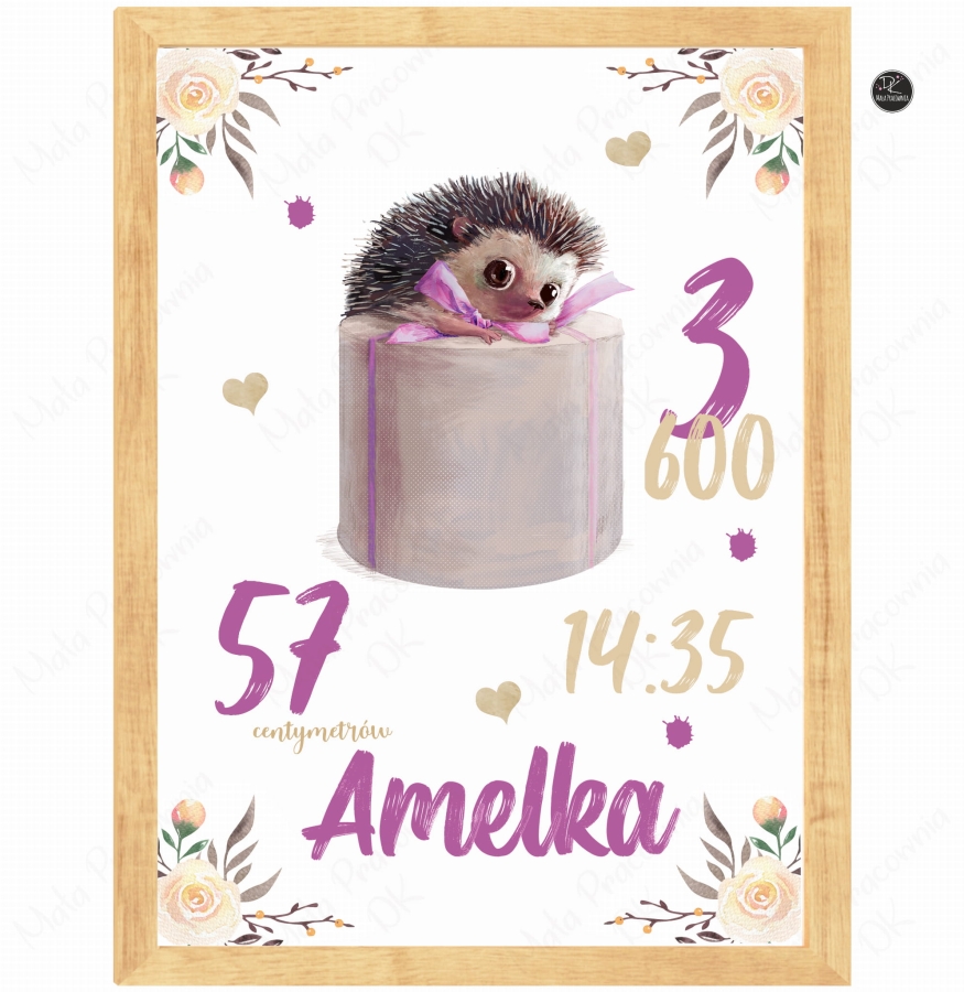 Metryczka jeż, jeżyk.jpg