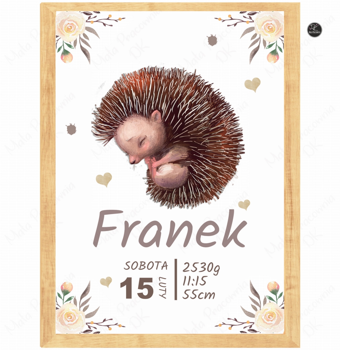 Plakat na ścianę leśna metryczka.jpg