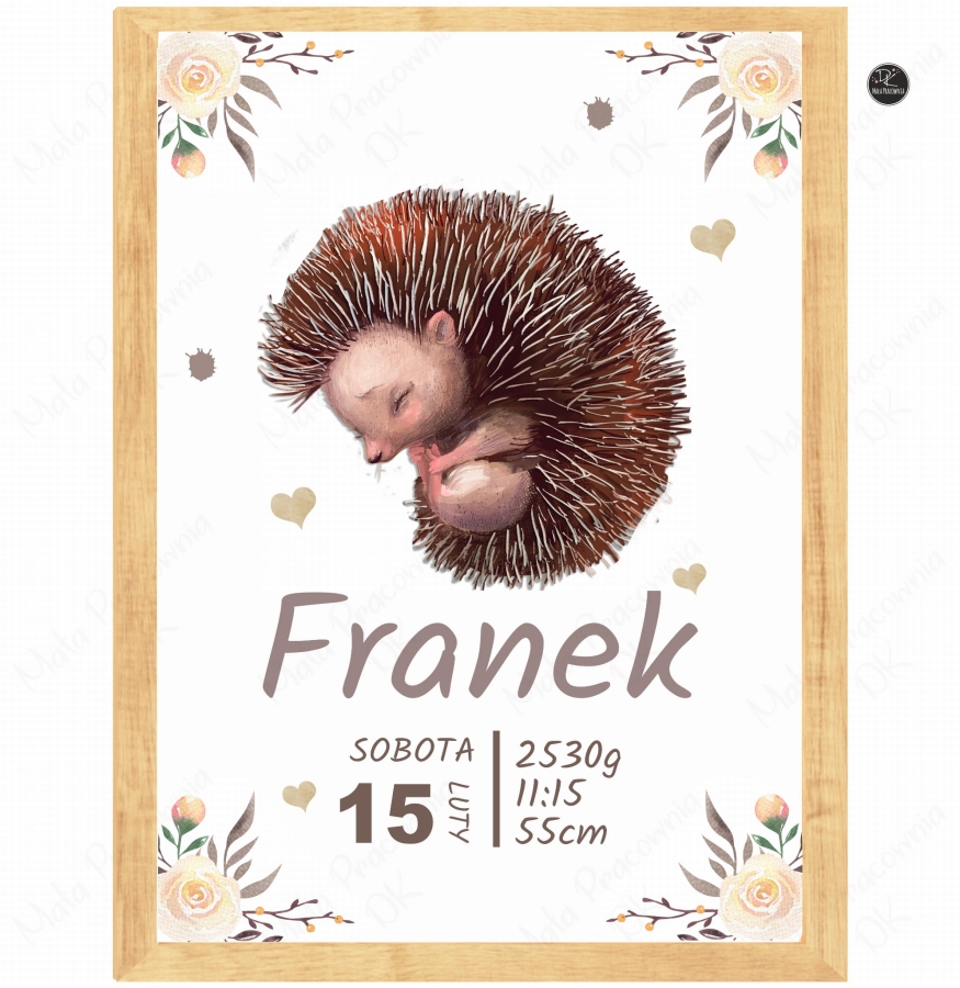 Plakat na ścianę leśna metryczka.jpg