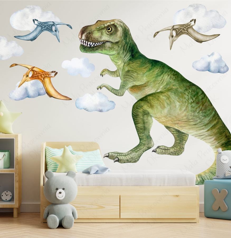 TYRANOZAUR ,PTERODAKTYL NAKLEJKA DINOZAURY.jpg