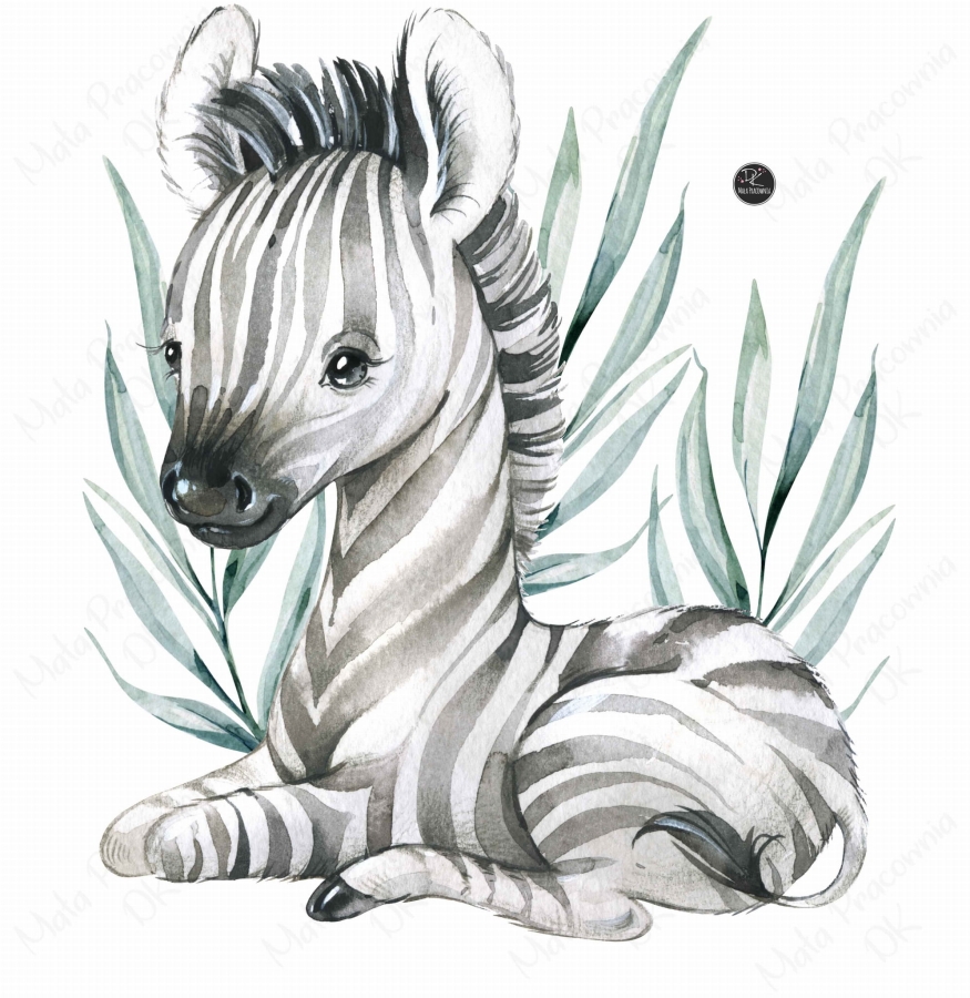 Zebra , bambus , Sawanna , Afryka naklejka na ścianę.jpg