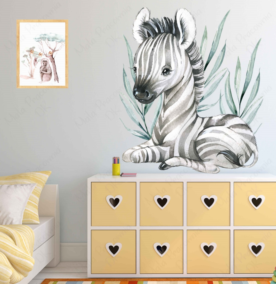 Zebra , bambus , Sawanna naklejka.jpg