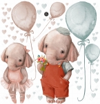 Słoniki , baloniki , serca naklejka dla dzieci.jpg