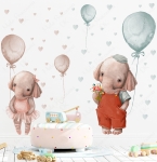 Słoniki , baloniki , serca naklejka na ścianę.jpg