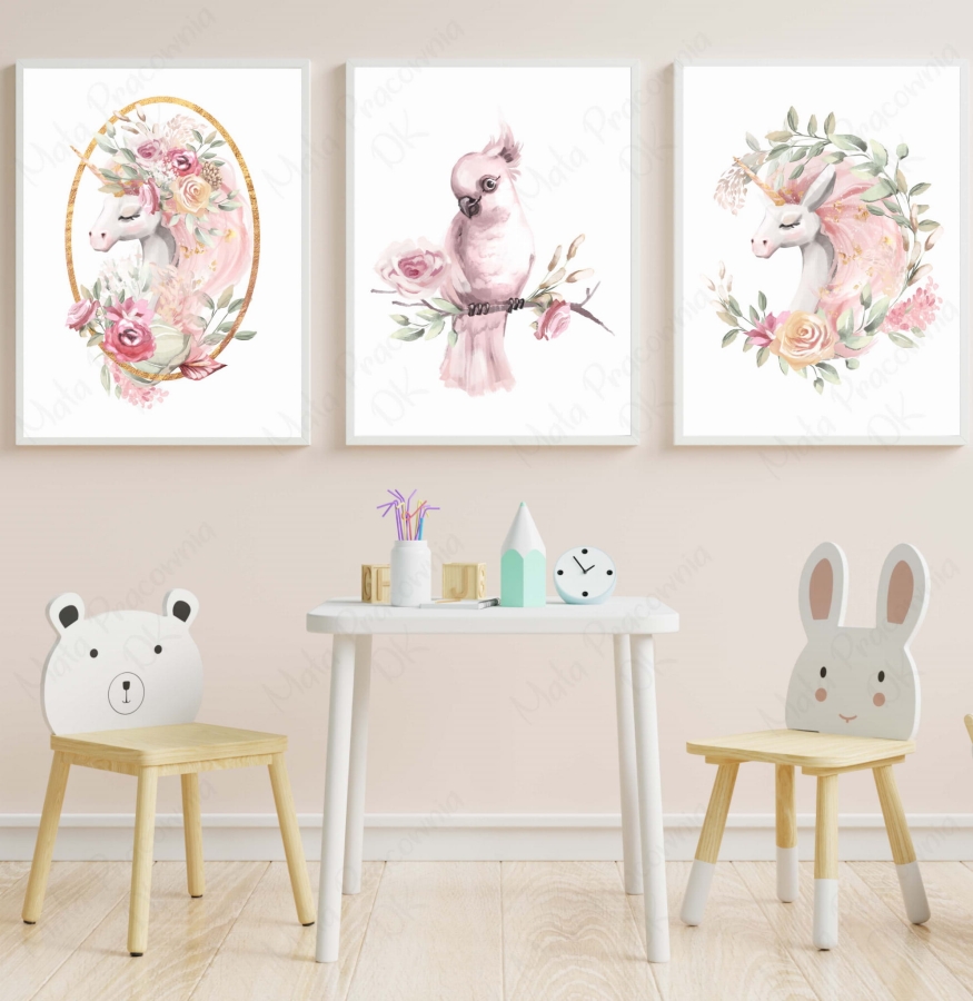 Zestaw 3 plakaty jednorożec pastelowy  Nr1.jpg