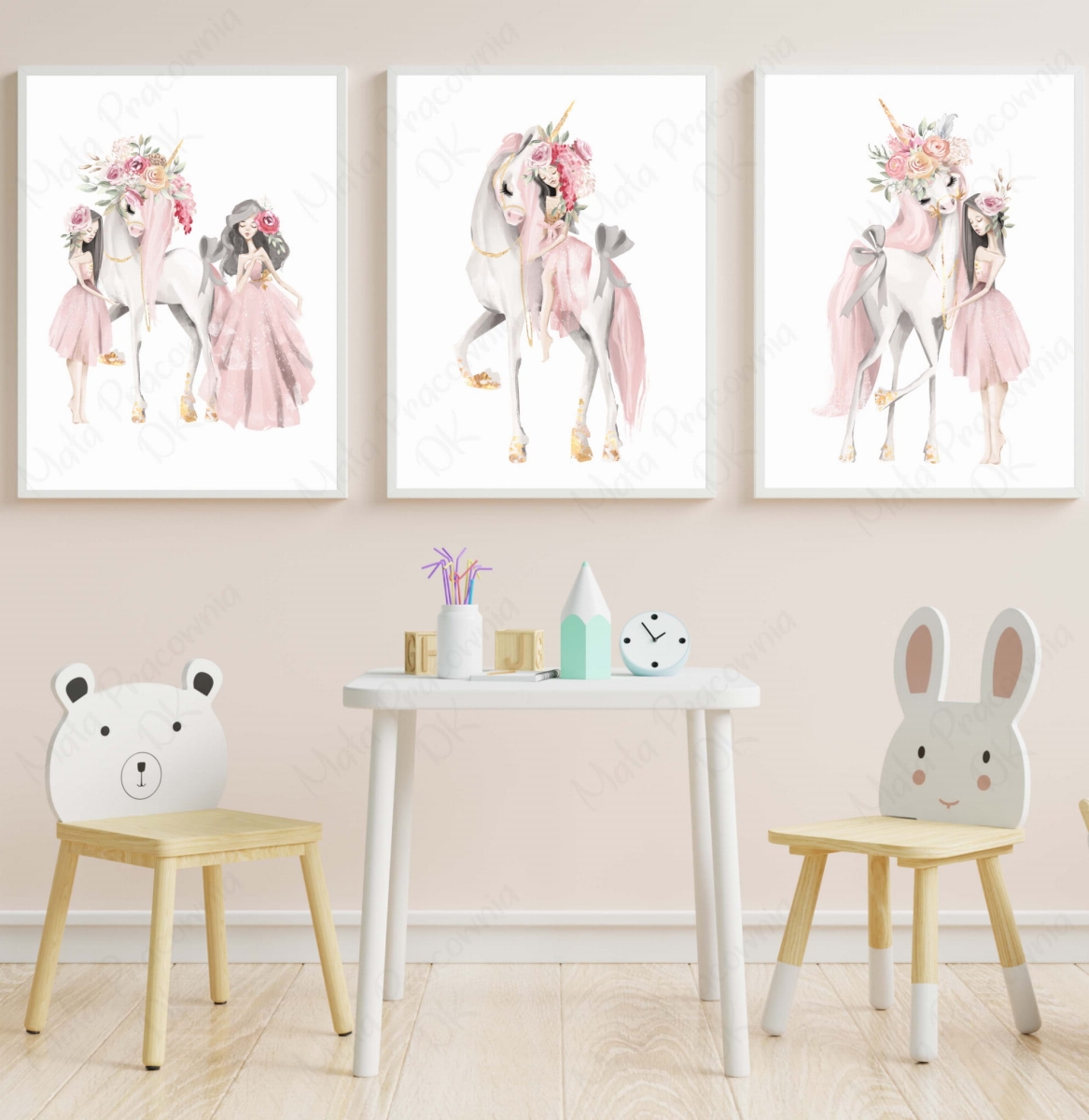 Zestaw 3 plakaty jednorożec pastelowy Nr3.jpg
