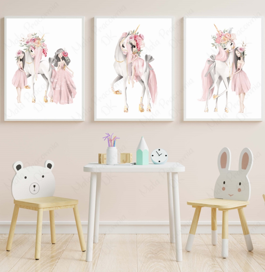 Zestaw 3 plakaty jednorożec pastelowy Nr3.jpg