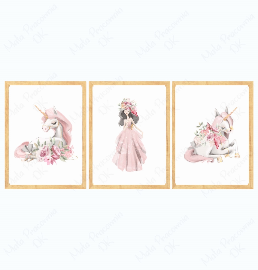 Zestaw 3 plakaty jednorożec pastelowy  Nr 4.jpg