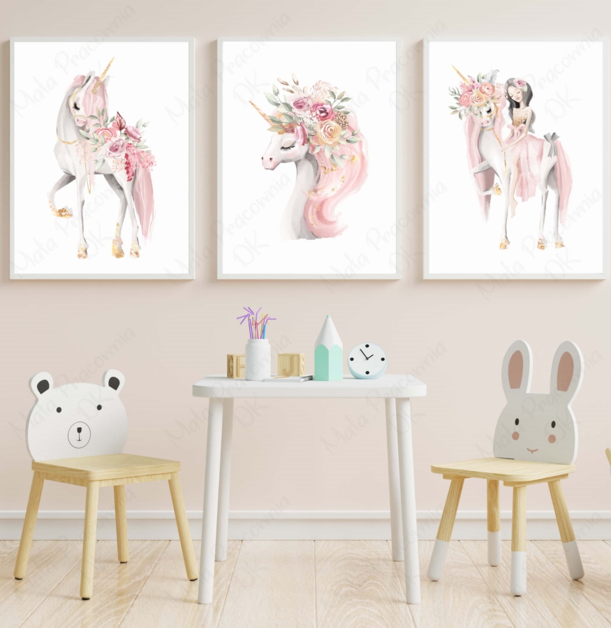 Zestaw 3 plakaty jednorożec pastelowy Nr5.jpg