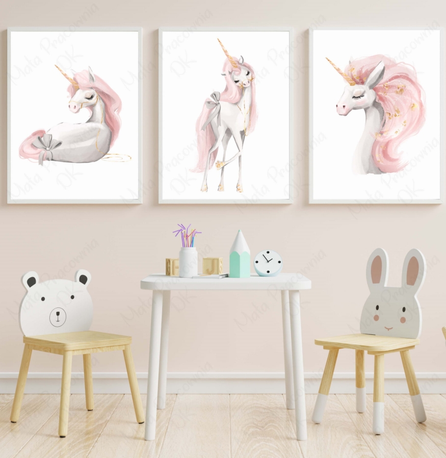 Zestaw 3 plakaty jednorożec pastelowy Nr6.jpg