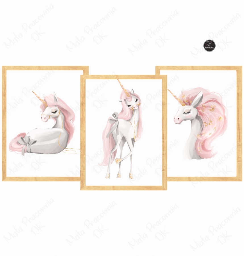 Zestaw 3 plakaty jednorożec pastelowy Nr 6.jpg