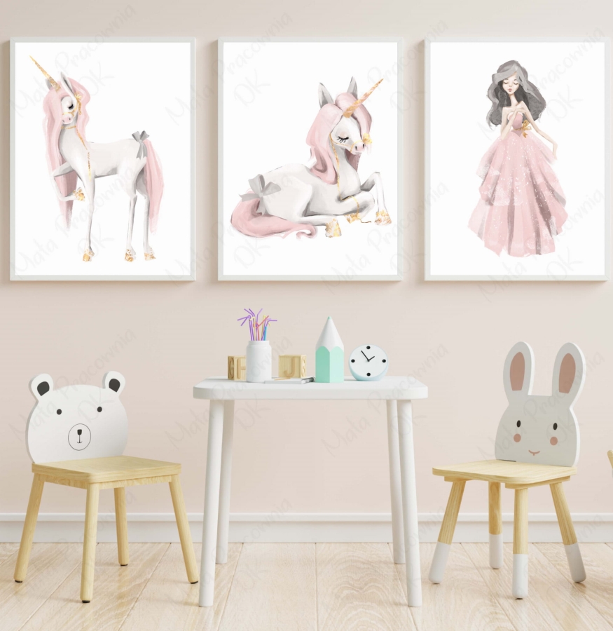 Zestaw 3 plakaty jednorożec pastelowy Nr7.jpg