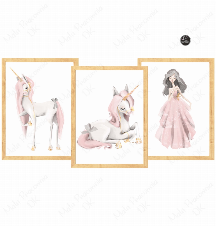 Zestaw 3 plakaty jednorożec pastelowy Nr 7.jpg