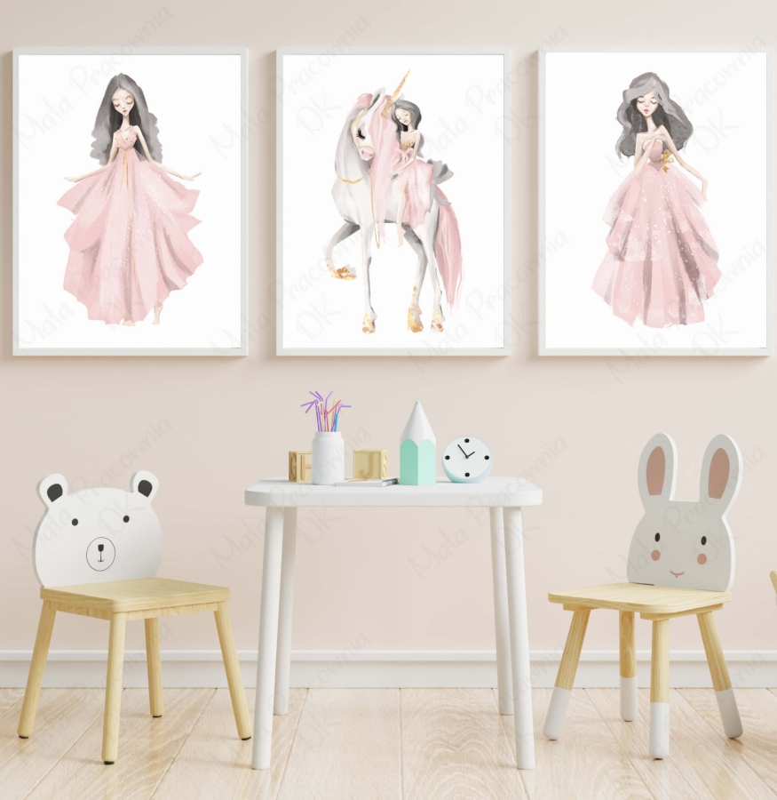 Zestaw 3 plakaty jednorożec pastelowy Nr8.jpg