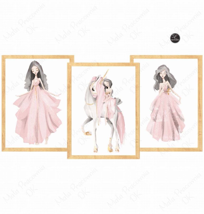 Zestaw 3 plakaty jednorożec pastelowy Nr 8.jpg
