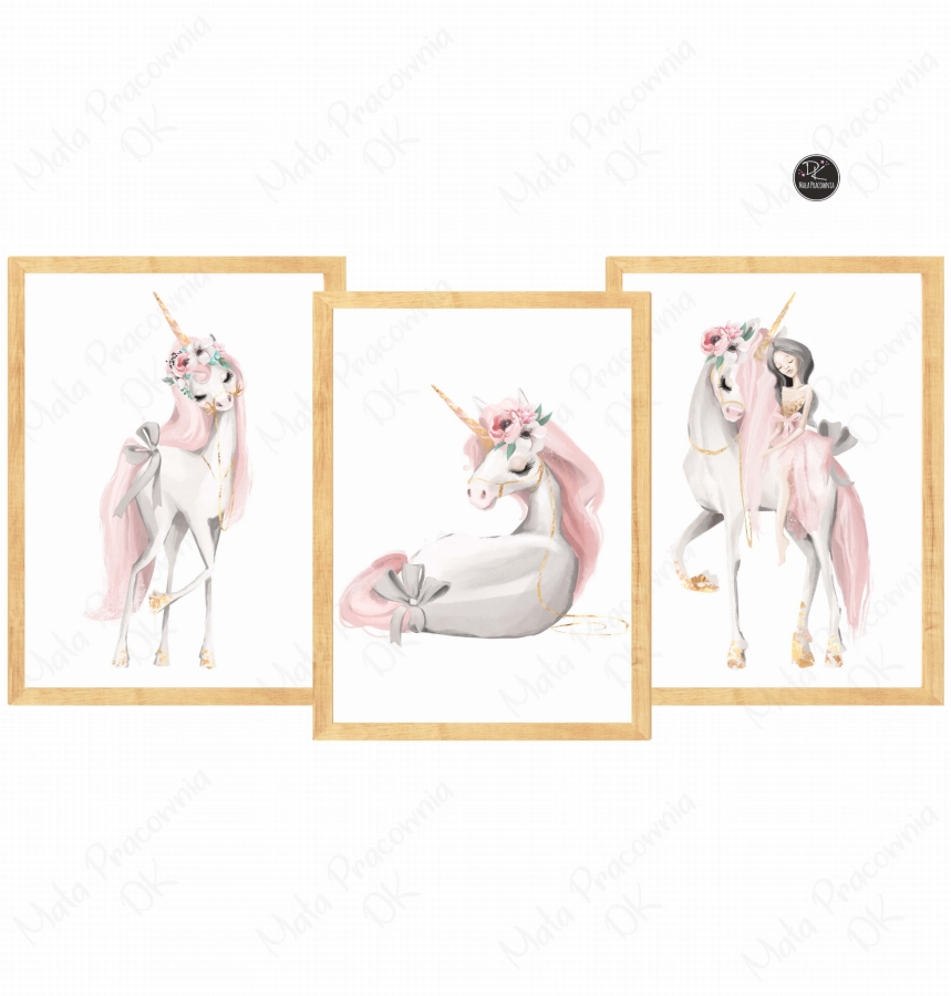 Zestaw 3 plakaty jednorożec pastelowy Nr 9.jpg
