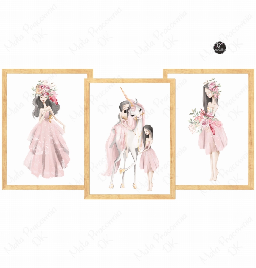 Zestaw 3 plakaty jednorożec pastelowy Nr 10.jpg