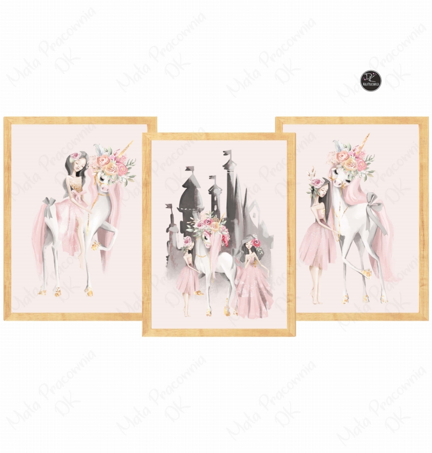 Zestaw 3 plakaty jednorożec pastelowy Nr 12.jpg