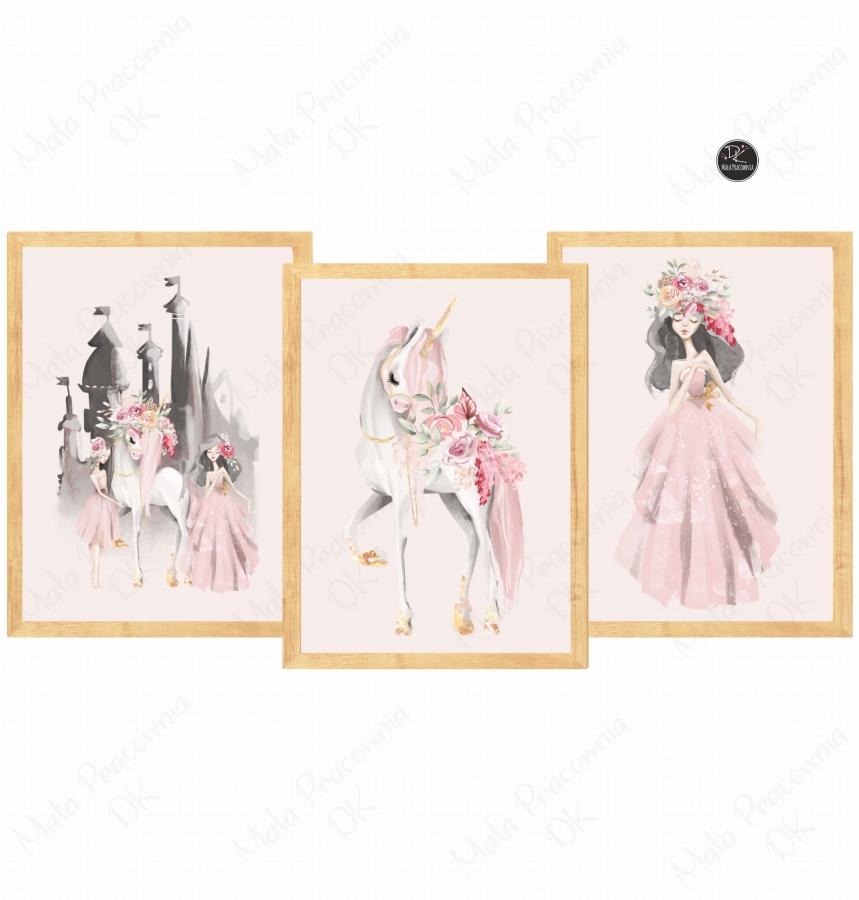 Zestaw 3 plakaty jednorożec pastelowy Nr 13.jpg