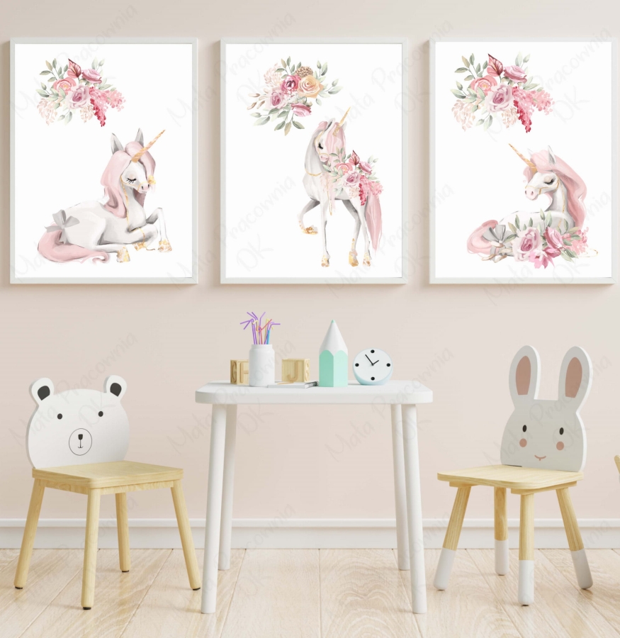 Zestaw 3 plakaty jednorożec pastelowy Nr14.jpg