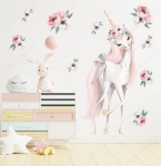 Jednorożec, kwiaty, unicorn naklejka.jpg