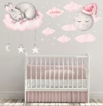 Naklejka Zajączek na chmurce, gwiazdki, sen  Mała Pracownia DK.jpg