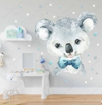 Naklejka na ścianę koala, konfetti , watercolor Mała Pracownia DK.jpg