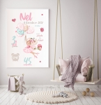 Metryczka  baletnica , baloniki róż.jpg