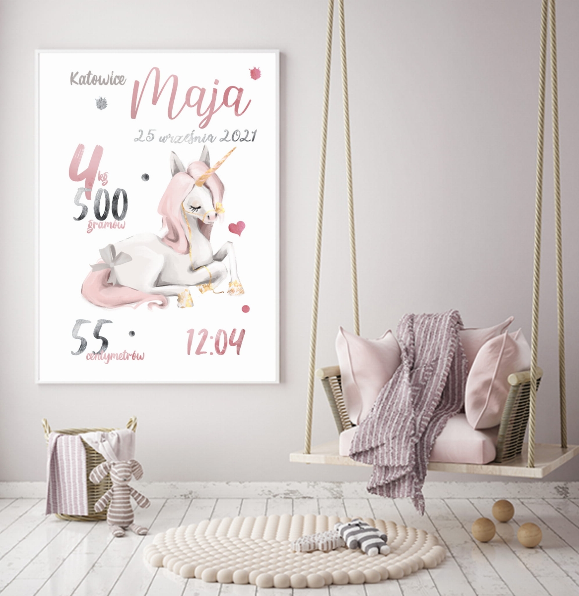 Metryczka - jednorożec , unicorn pastelowy.jpg