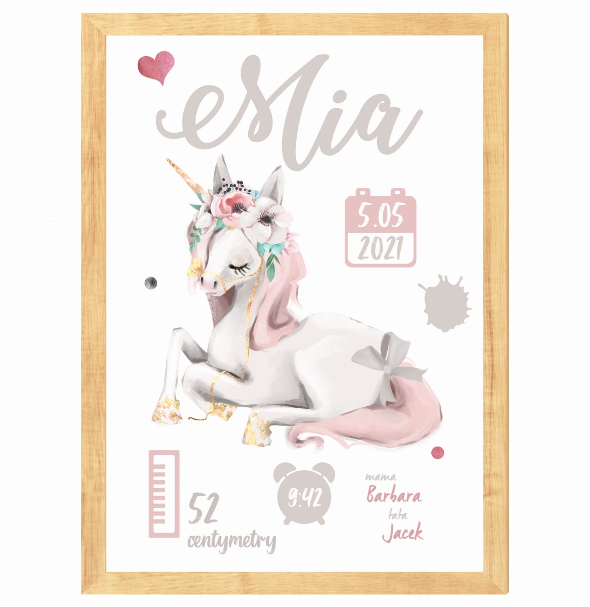 Metryczka jednorożec pastelowy dla dzieci.jpg