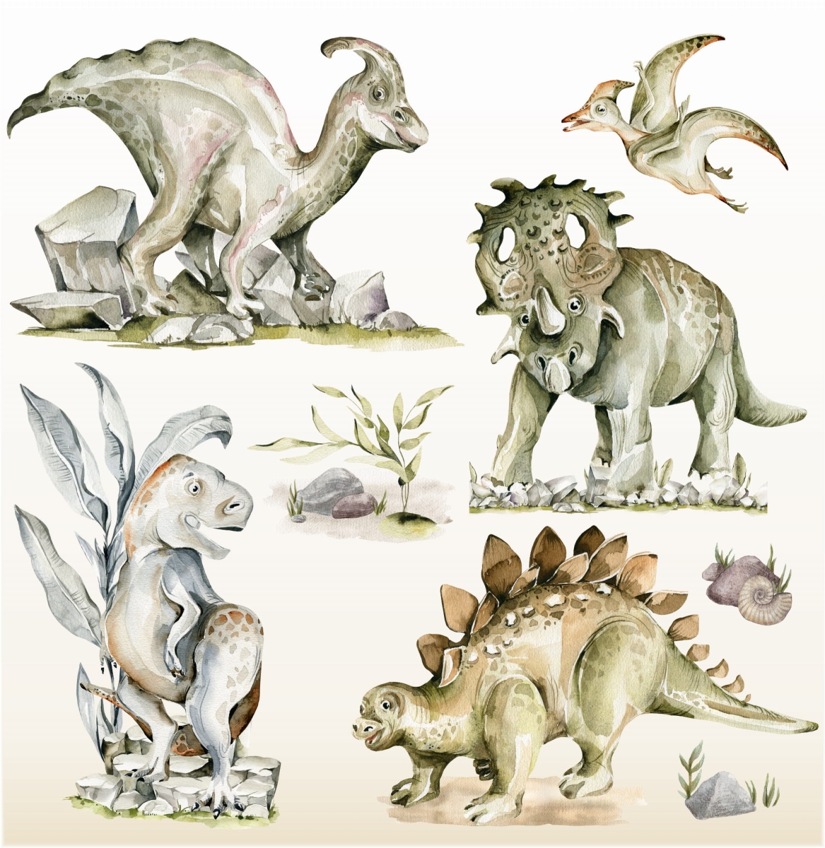 Mała Pracownia DK - Naklejki na ścianę Dinozaury Zestaw.jpg