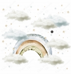 Naklejka pastelowa tęcza,chmurki gwiazdki - komplet  niebieski.jpg