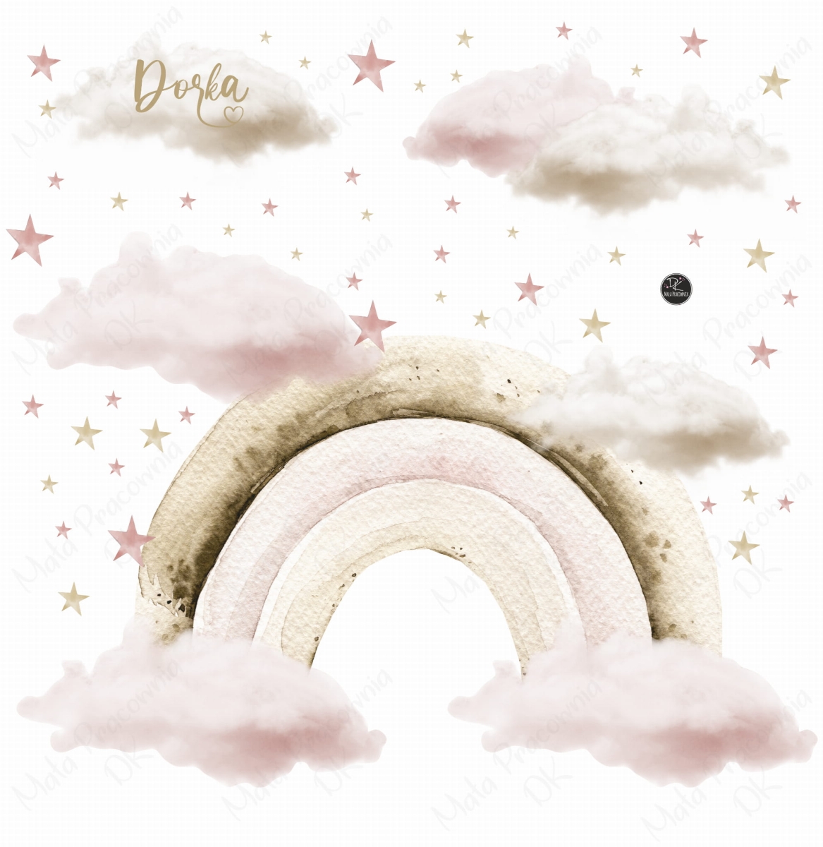 Pastelowa  tęcza ,chmurki, gwiazdki - Zestaw róż.jpg