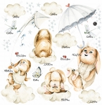 Pastelowe króliczki, tęcza,chmurki - akwarelowa  kolekcja Nr2.jpg