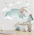 Króliczki, tęcza , chmurki - pastelowa kolekcja Nr. 1.jpg