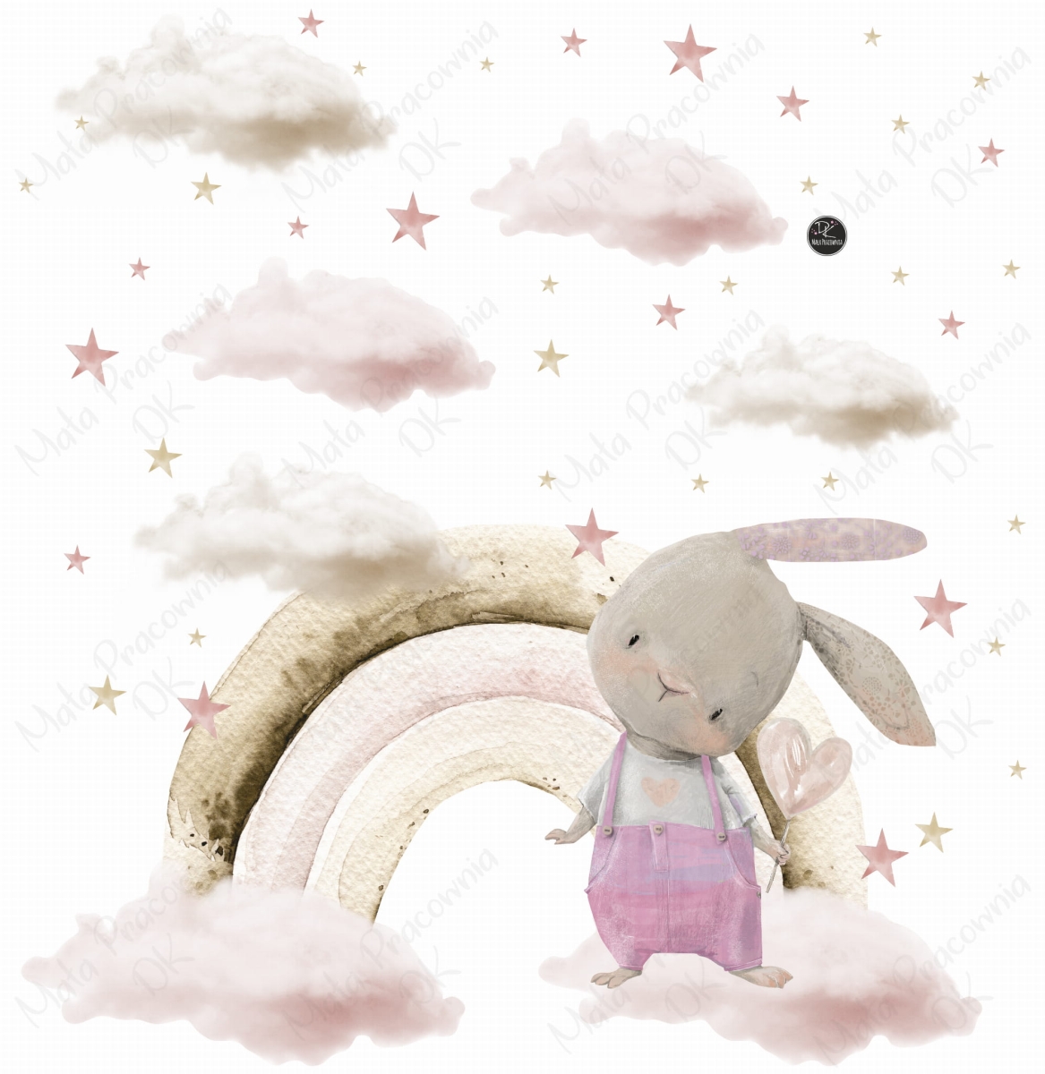 Króliczki, tęcza , chmurki - pastelowa kolekcja róż.jpg