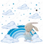 Króliczki, tęcza , chmurki - pastelowa kolekcja blu.jpg