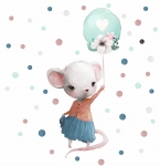 Myszka, balonik, konfetti - Naklejka dla dzieci.jpg