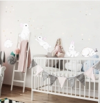 Naklejka Pastelowe króliczki gwiazdeczki komplet 9 szt zestaw.jpg