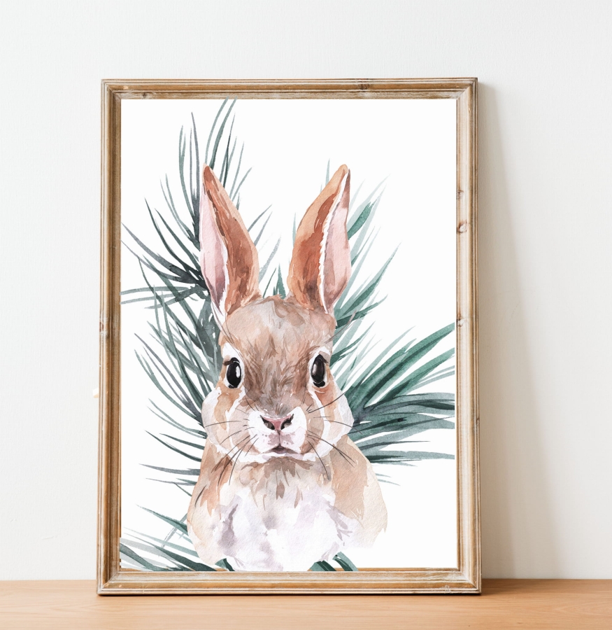 Królik plakat na ścianę -leśne zwierzęta Nr2.jpg