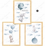 Króliczki, zajączki baloniki -  Zestaw plakatów.jpg